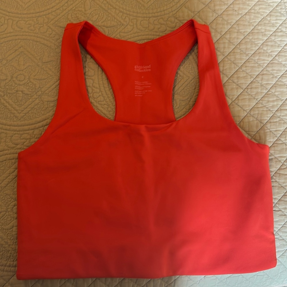 EUC Girlfriend Collective Paloma Bra - Blood Orange - Size S